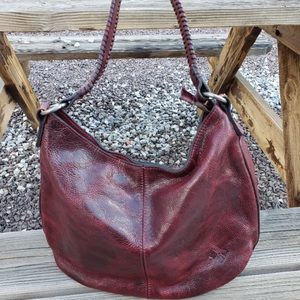 Patricia Nash large burgundy shoulder bag